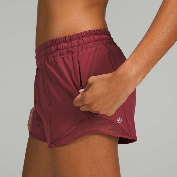 Lululemon Hotty Hot Low-Rise Lined Short 4"-Mulled Wine- Size 12 (2021) - Picture 4 of 15
